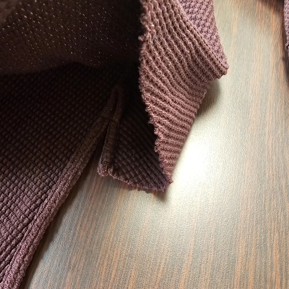 Free People Three-Quarter Sleeve Top Burgundy Color Size M - Picture 8 of 11